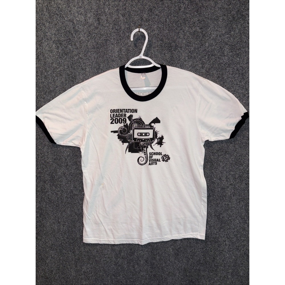 SVA School of Visual Arts T shirt Ringer L Y2K